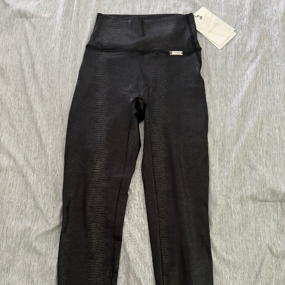 Bombshell Sportswear Pants - NWT Bombshell Sportswear Black Shiny Crocodile Leggings